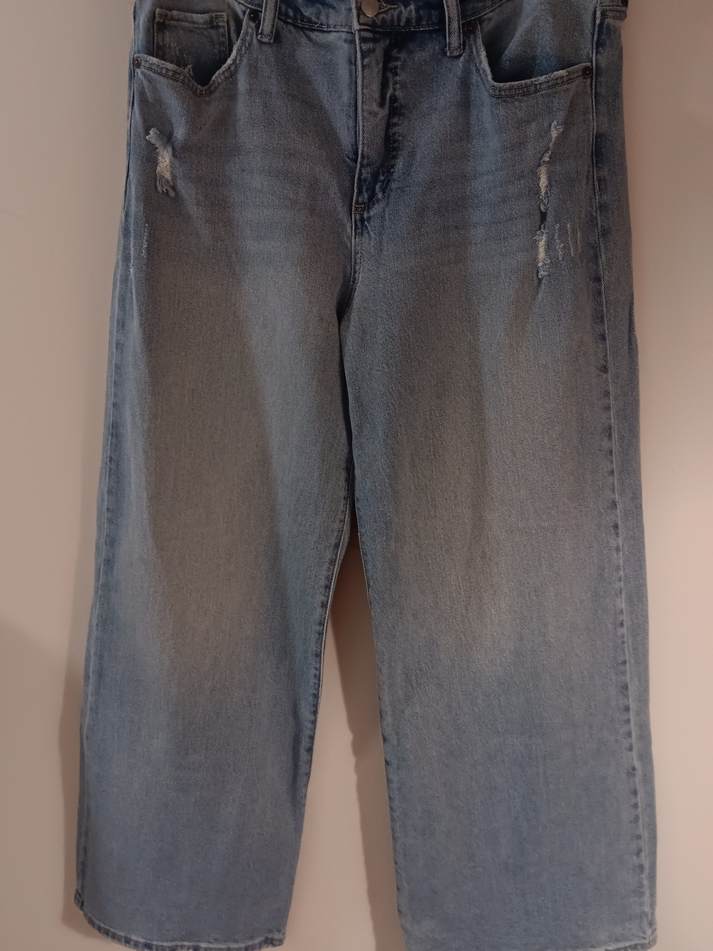 Casual Wide Leg Jeans - Light Blue